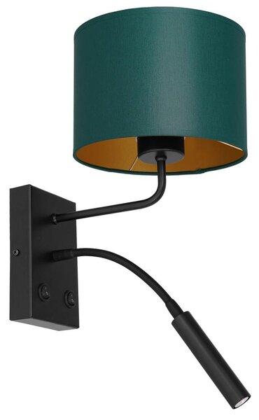 Luminex Fali lámpa ARDEN 1xE27/60W+1xG9/8W/230V zöld/arany LU3544