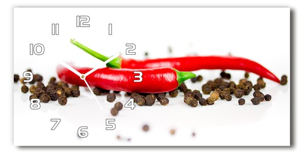 Üvegóra vízszintesen Chilli és bors