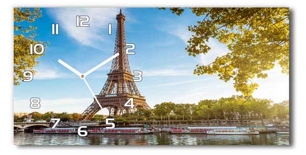 Négyszögletes üvegóra vízszintesen Párizsi eiffel-torony