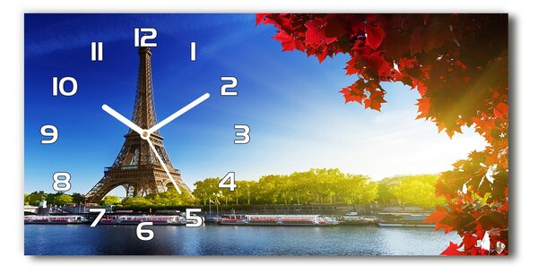 Négyszögletes üvegóra vízszintesen Párizsi eiffel-torony