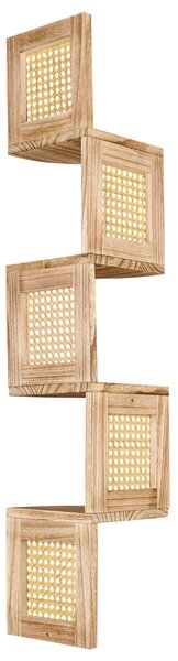 Négyszintes polcos elem ALDER Császárfa 101 cm Világosbarna