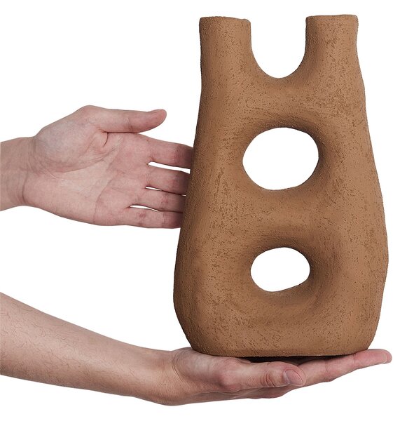 Virágtartó váza UARU Kőcserép 27 cm Barna