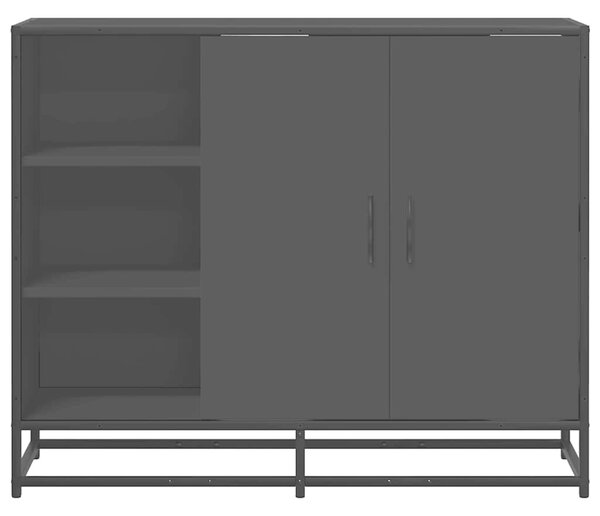 VidaXL fekete szerelt fa tálalószekrény 92 x 35 x 76 cm