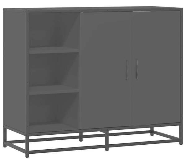 VidaXL fekete szerelt fa tálalószekrény 92 x 35 x 76 cm