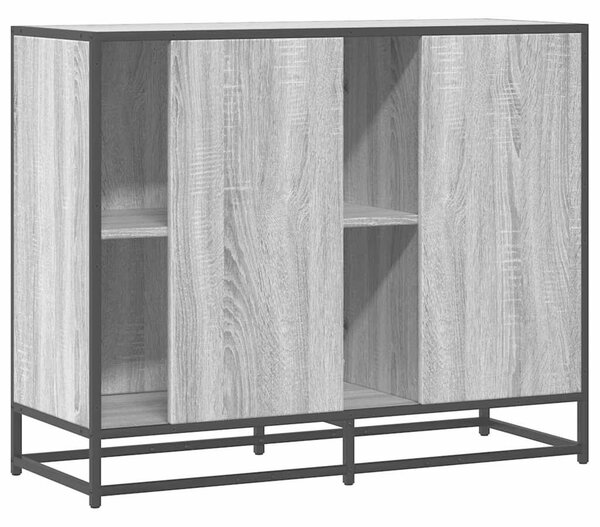 VidaXL szürke sonoma színű szerelt fa tálalószekrény 92 x 35 x 76 cm
