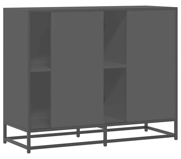 VidaXL fekete szerelt fa tálalószekrény 92 x 35 x 76 cm