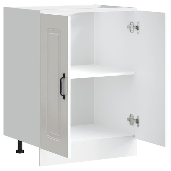 VidaXL Mosogató aljzat szekrény Kalmar magasfényű fehér 60x46x81,5 cm