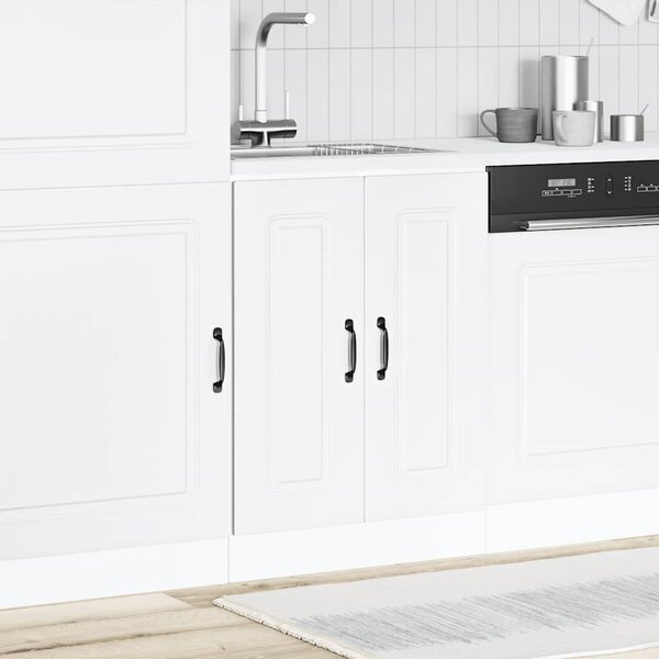 VidaXL Mosogató aljzat szekrény Kalmar fehér 60x46x81,5 cm műanyag fa