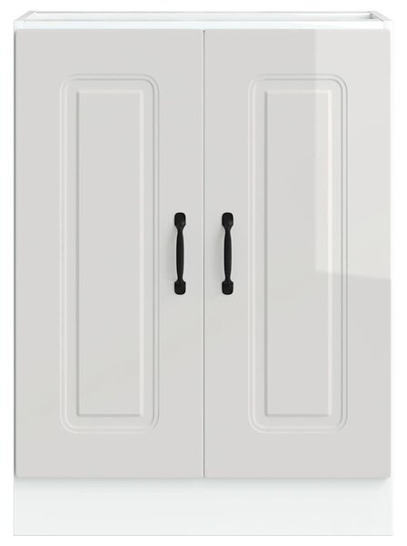 VidaXL Mosogató aljzat szekrény Kalmar magasfényű fehér 60x46x81,5 cm