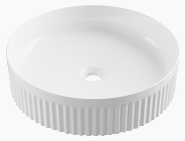 Gamma Frezja, kerek, pultra szerelhető mosdó 425x425x105 mm, fényes fehér, GMA-UC-FREZJAOK