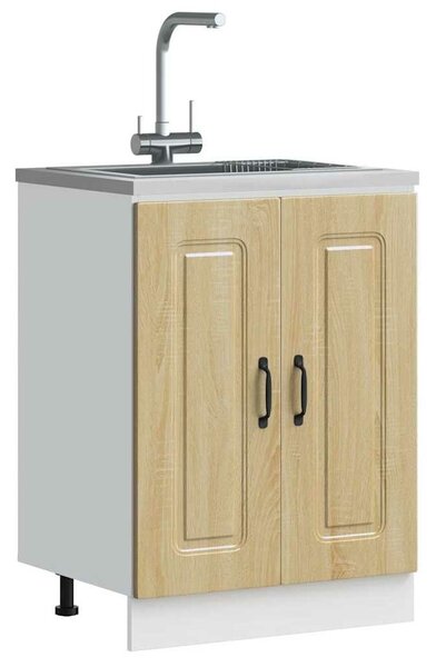 VidaXL Mosogató aljzat szekrény Kalmar sonoma tölgy 60x46x81,5 cm