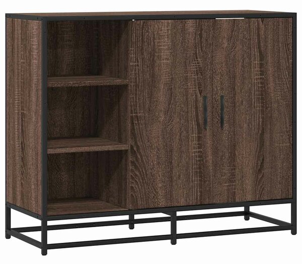 VidaXL barna tölgy színű szerelt fa tálalószekrény 92 x 35 x 76 cm