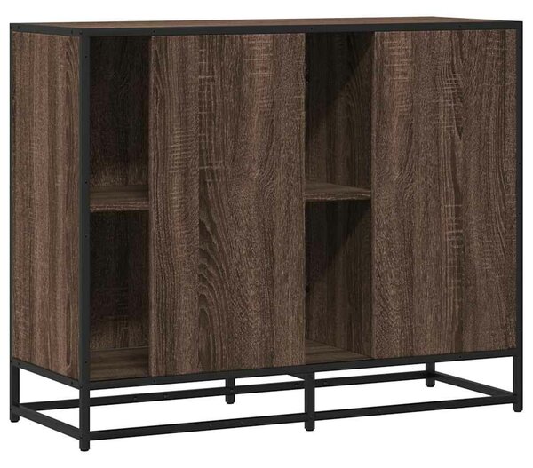 VidaXL barna tölgy színű szerelt fa tálalószekrény 92 x 35 x 76 cm
