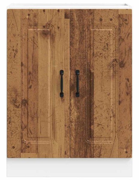 VidaXL Mosogató aljzat szekrény Kalmar régi fa 60x46x81,5cm műanyag fa