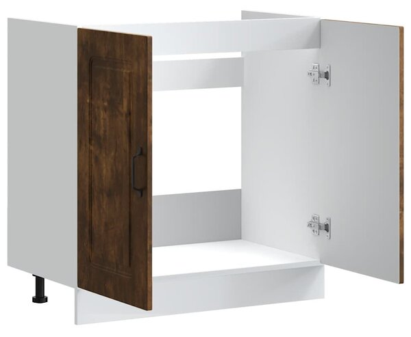 VidaXL Mosogató sljzat szekrény Kalmar füstölt tölgy 80x46x81,5 cm