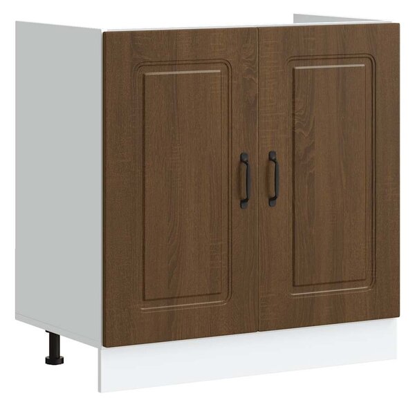 VidaXL Mosogató sljzat szekrény Kalmar barna tölgy 80x46x81,5 cm