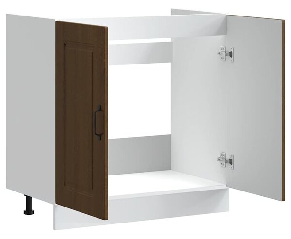 VidaXL Mosogató sljzat szekrény Kalmar barna tölgy 80x46x81,5 cm