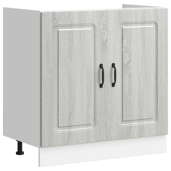 VidaXL Mosogató aljzat szekrény Kalmar szürke sonoma 80x46x81,5 cm