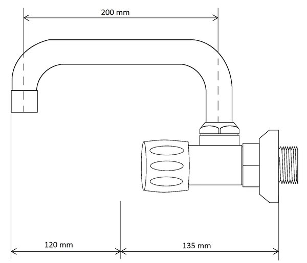 Gamma CLASIC C, mosdó-/konyhai csaptelep 20 cm-es kifolyóval, 150 mm, króm, GMA-BCCS-C-CH