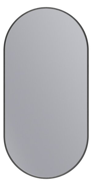 Erga Oval, ovális tükör 45x90cm, fekete keret, ERG-V01-OVAL-4590-BK