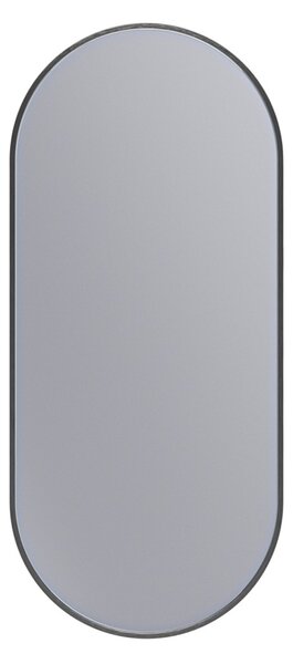 Erga Oval, ovális tükör 40x90cm, fekete keret, ERG-V01-OVAL-4090-BK