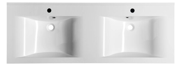 Sapho Sapho, FLAVIA dupla mosogató 140x50cm, öntött márvány, fehér, 68141