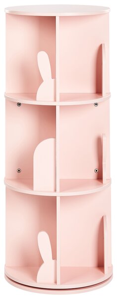 Forgatható könyvespolc CANEY 94 cm Pasztellrózsaszín