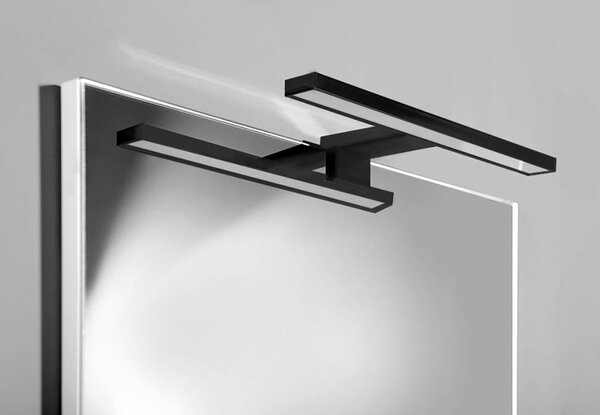Aqualine Aqualine, SERAPA LED lámpa 5W, 230V, 300x40x100mm, IP44, műanyag, matt fekete, SA147B