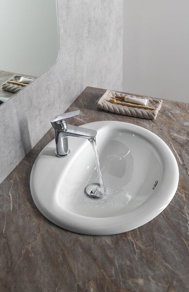 Aqualine Aqualine, Kerámia aláépíthető mosogató 52x45cm, fehér, 55227