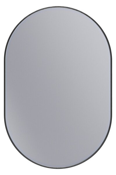 Erga Oval, ovális tükör 60x90cm, fekete keret, ERG-V01-OVAL-6090-BK