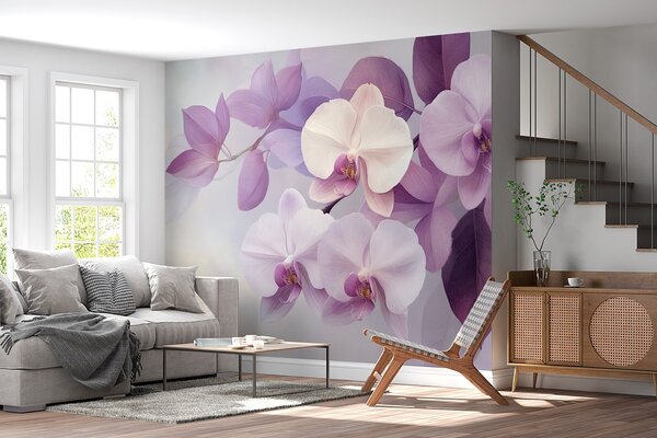 Fotótapéta Lágy lila orchideák szelíd árnyalatokban, Modern fotótapéta, Modern fotótapéta, w02910 - Muralas.hu