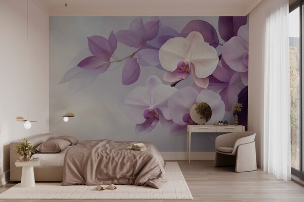 Fotótapéta Lágy lila orchideák szelíd árnyalatokban, Modern fotótapéta, Modern fotótapéta, w02910 - Muralas.hu