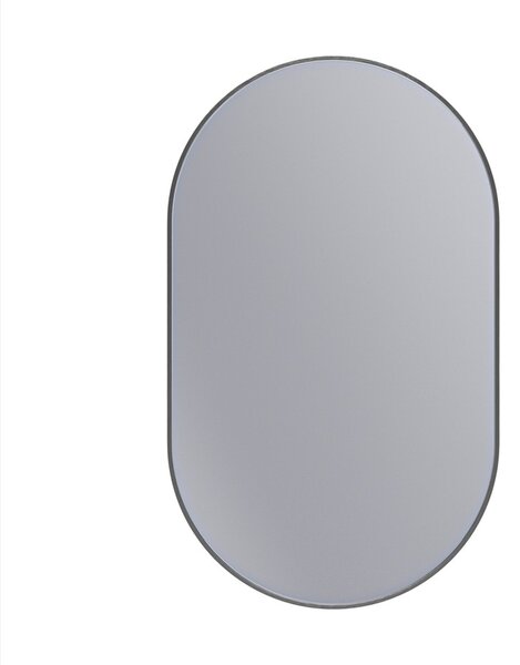 Erga Oval, ovális tükör 60x100cm, fekete keret, ERG-V01-OVAL-6010-BK