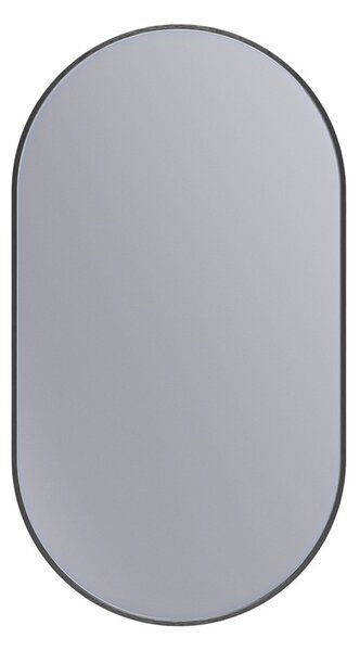 Erga Oval, ovális tükör 50x90cm, fekete keret, ERG-V01-OVAL-5090-BK