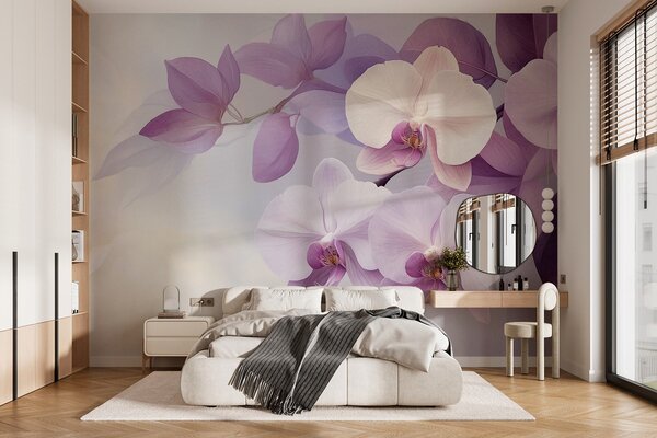 Fotótapéta Lágy lila orchideák szelíd árnyalatokban, Modern fotótapéta, Modern fotótapéta, w02910 - Muralas.hu