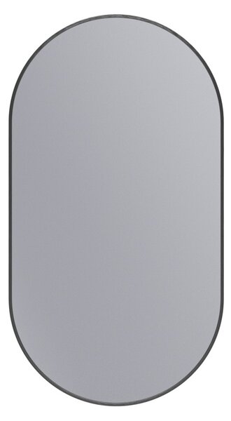 Erga Oval, ovális tükör 55x100cm, fekete keret, ERG-V01-OVAL-5510-BK