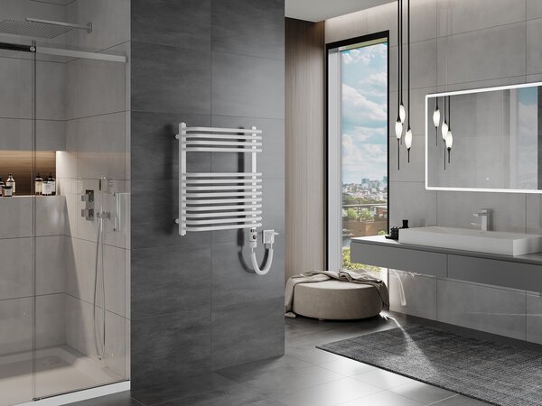 Mexen Apollo, elektromos fűtőelem 660x550 mm + fűtőrúd 600 W, fehér, W117-0660-550-2600-20