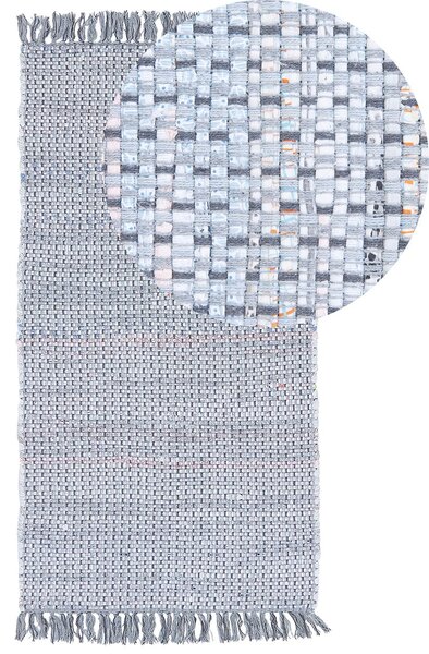 Szőnyeg BESNI Szürke 80 x 150 cm Pamut