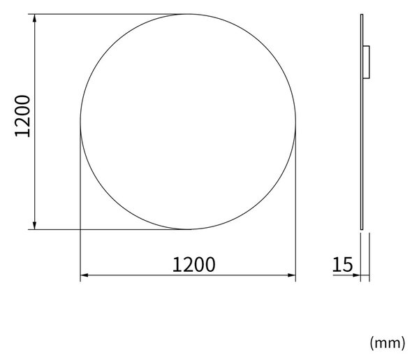 Erga Round, kerek tükör 120cm, ERG-V01-ROUND-1212-CL