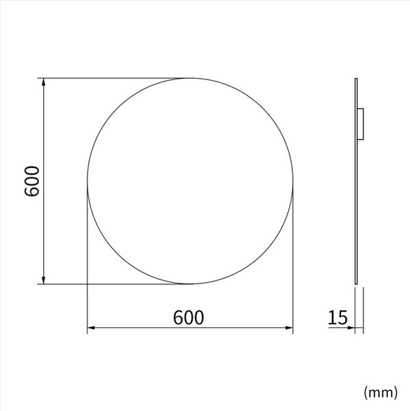 Erga Round, kerek tükör 60cm, ERG-V01-ROUND-6060-CL