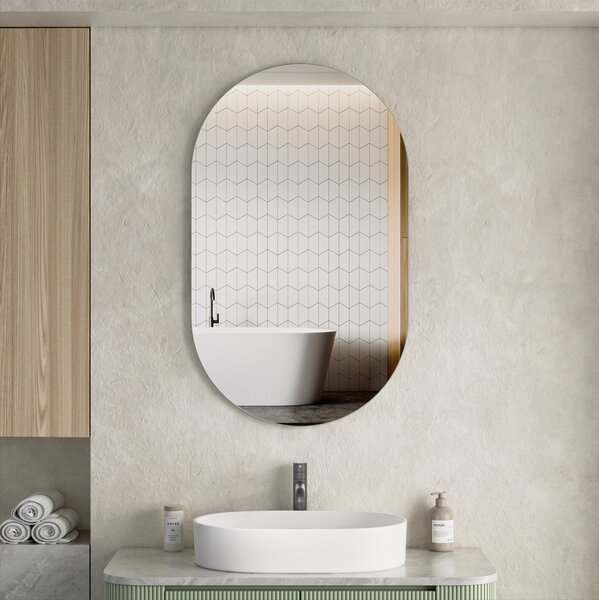 Erga Oval, ovális tükör 60x100cm, ERG-V01-OVAL-6010-CL