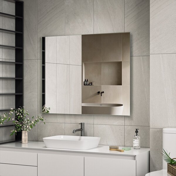 Erga Rectangle, téglalap alakú tükör 100x80 cm, ERG-V01-RECTAGLE-8010-CL