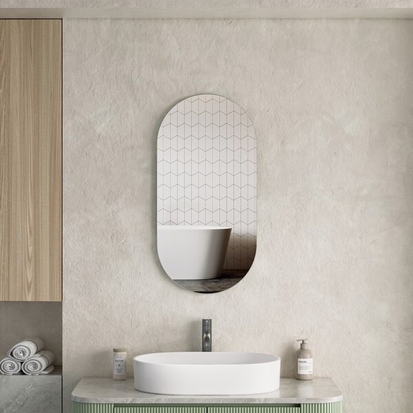 Erga Oval, ovális tükör 40x80cm, ERG-V01-OVAL-4080-CL