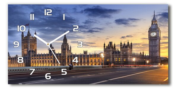 Négyszögletes üvegóra vízszintesen Big ben, london
