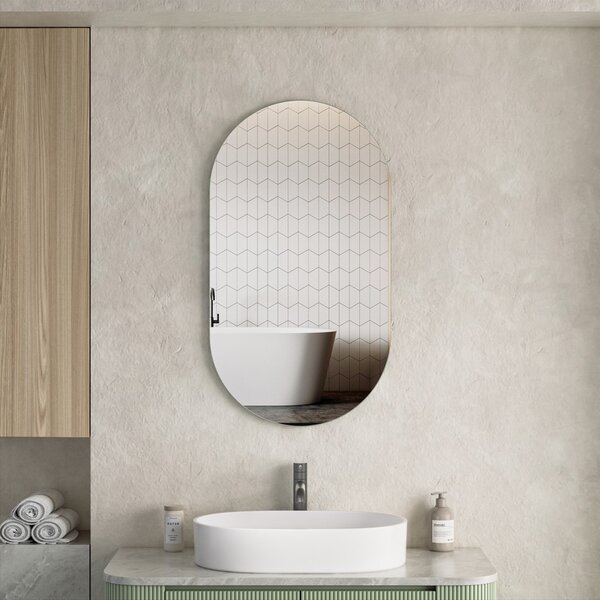 Erga Oval, ovális tükör 50x90cm, ERG-V01-OVAL-5090-CL