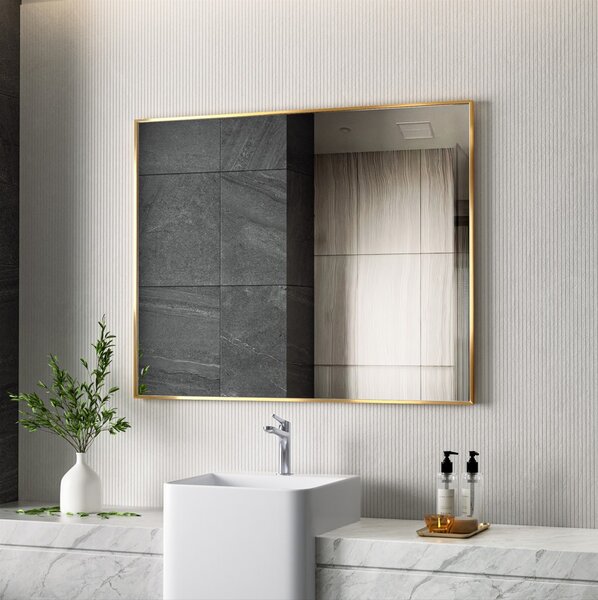 Erga Rectangle, téglalap alakú tükör 100x80 cm, arany keret, ERG-V01-RECTAGLE-1080-GD