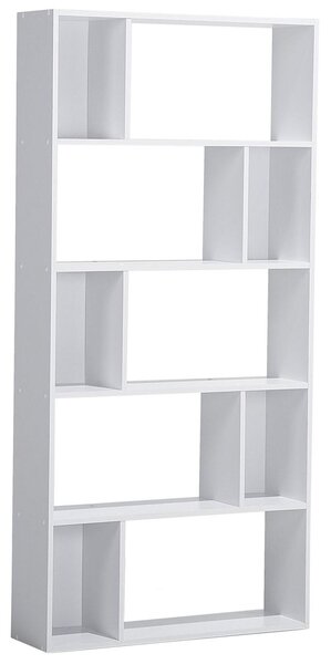 Ötszintes könyvespolc ORILLA 174 cm Fehér