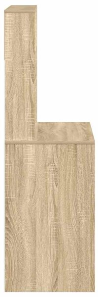 VidaXL sonoma tölgy szerelt fa íróasztal polcokkal 100x45x140 cm