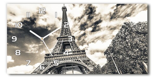 Négyszögletes üvegóra vízszintesen Párizsi eiffel-torony