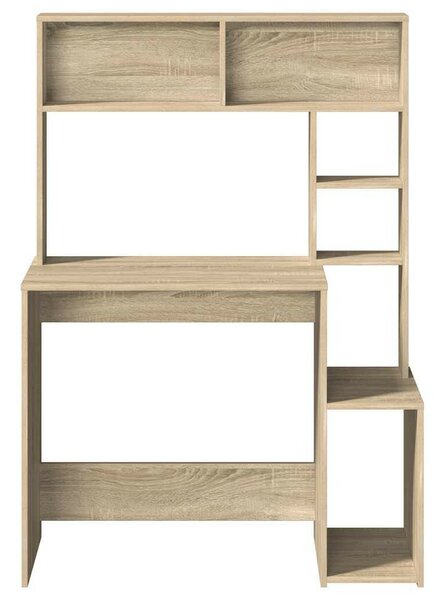 VidaXL sonoma tölgy szerelt fa íróasztal polcokkal 100x45x140 cm